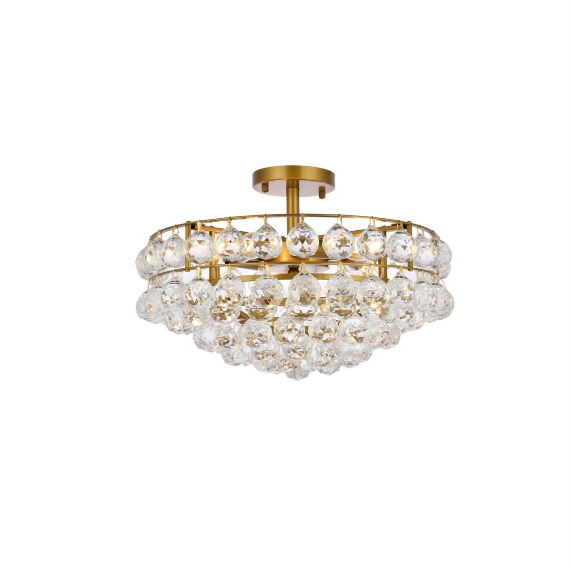 Savannah 18 inch flush mount in brass