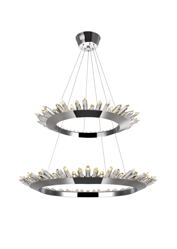 LED Up Chandelier with Polished Nickel Finish