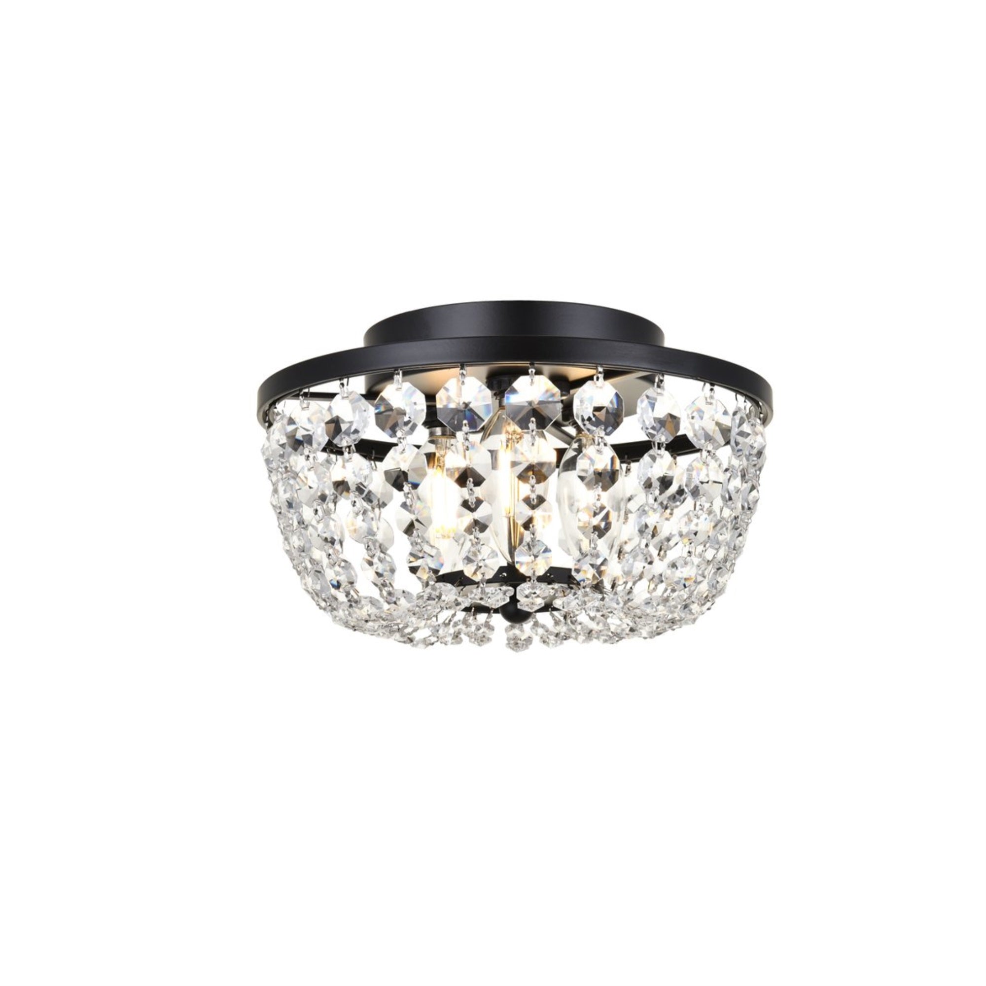 Cora 10 inch flush mount in black