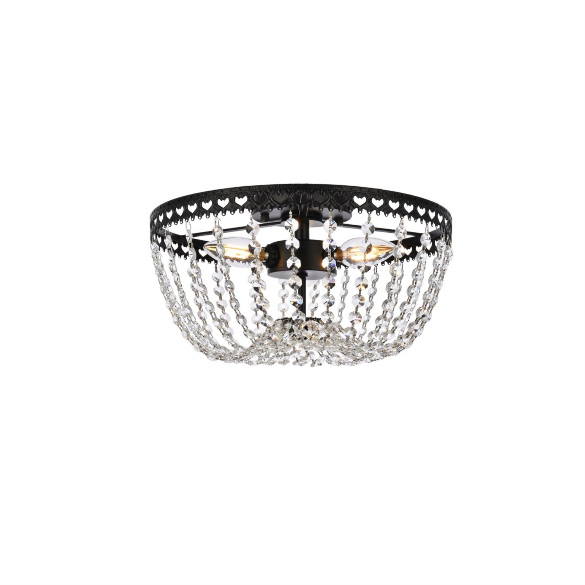 Kylie 12 inch flush mount in black