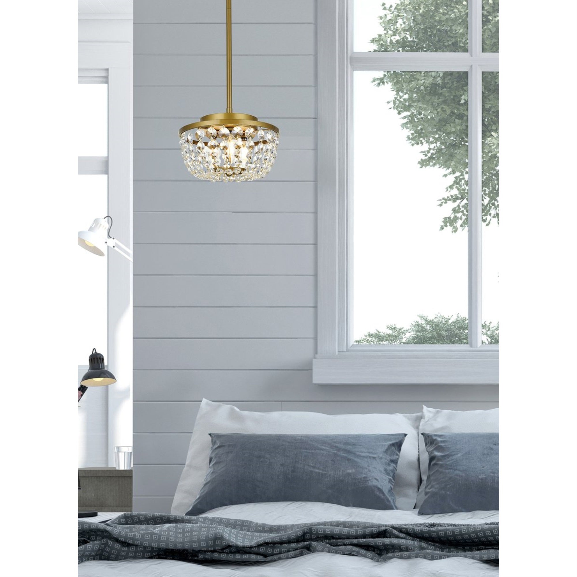 Gianna 10 inch pendant in brass