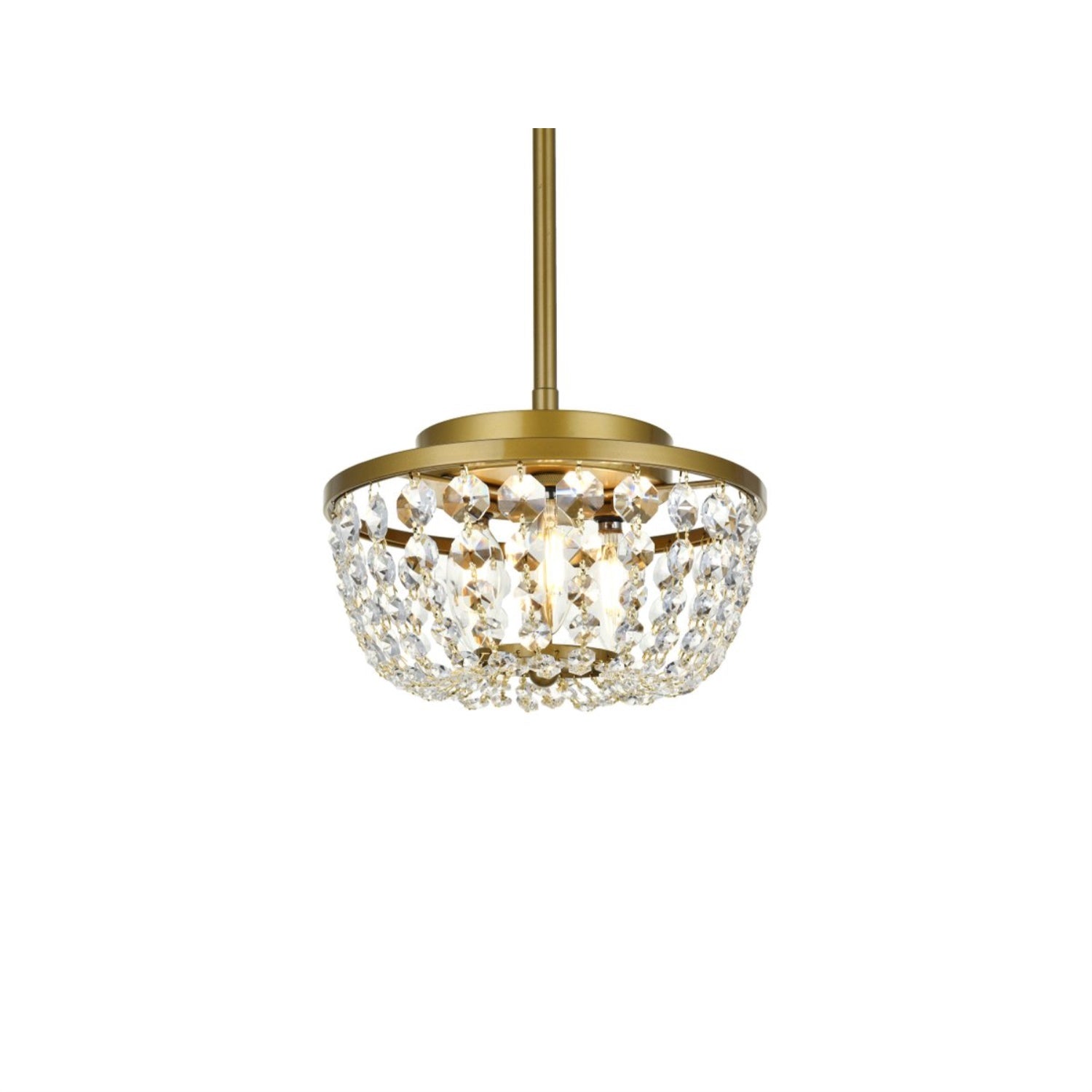 Gianna 10 inch pendant in brass