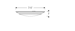 Nora Lighting Nlopac2-R6509T2430B 6'' Ac Opal 2 - Led Surface Mount, Up To 1100Lm (Black, 3000K)