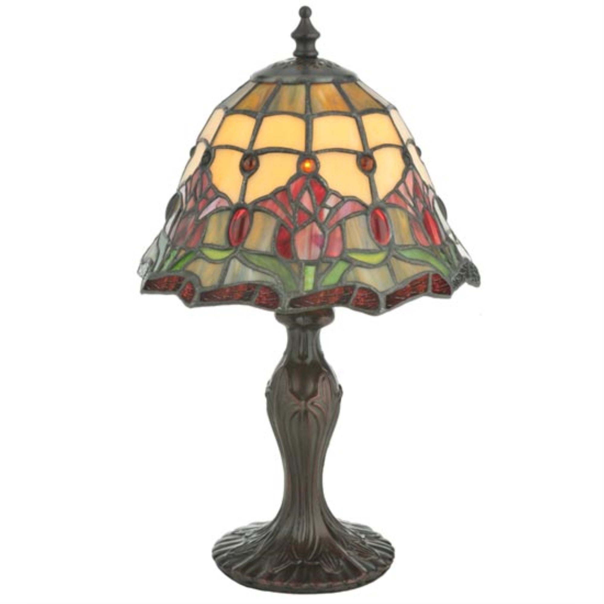 13.5 inchH Colonial Tulip Accent Lamp