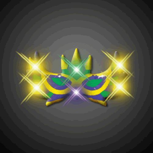 blinkee Light Up Mardi Gras Mask - Plastic, One Size, Model 1121200