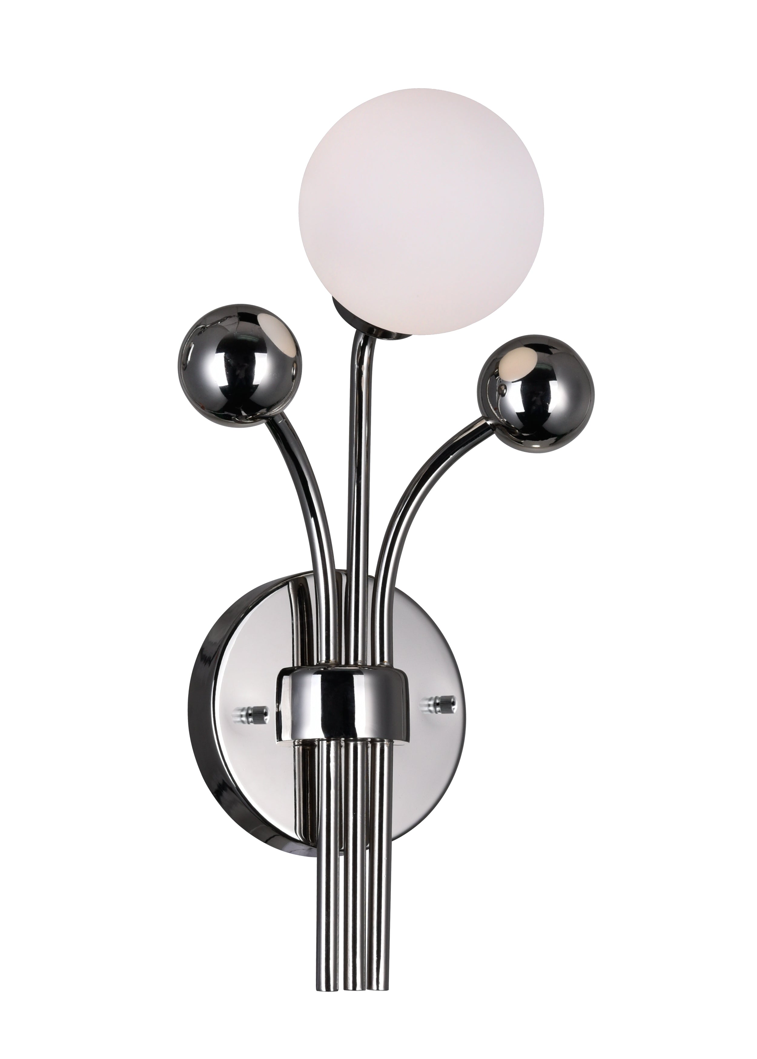 Cwi Lighting Polished Nickel 1 Light Wall Light - Modern Metal Design