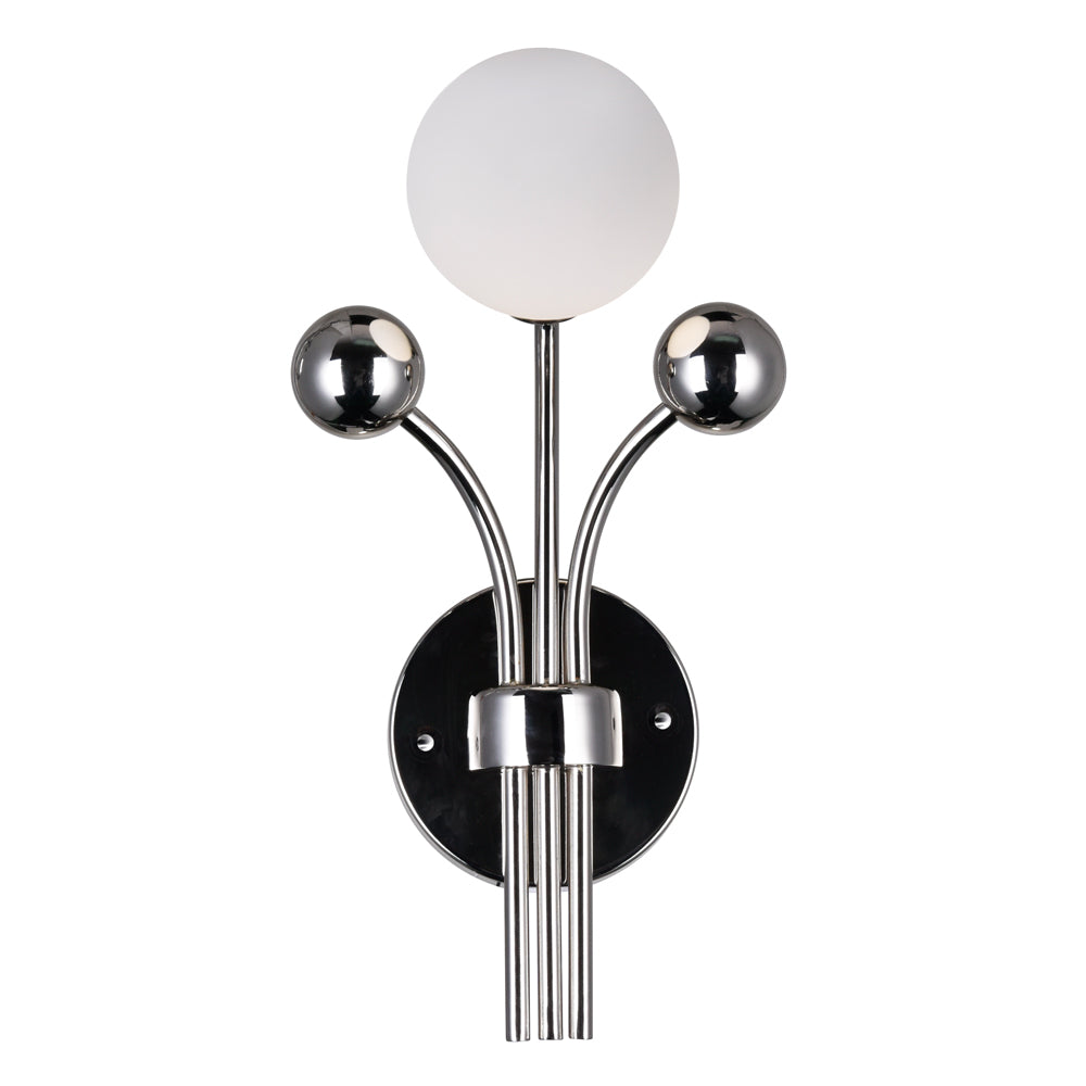 Cwi Lighting Polished Nickel 1 Light Wall Light - Modern Metal Design