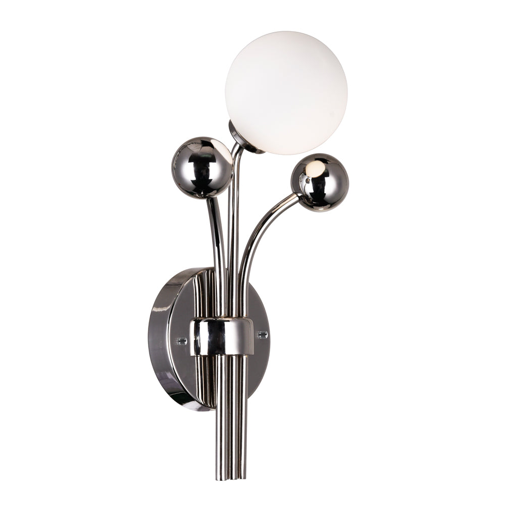 Cwi Lighting Polished Nickel 1 Light Wall Light - Modern Metal Design