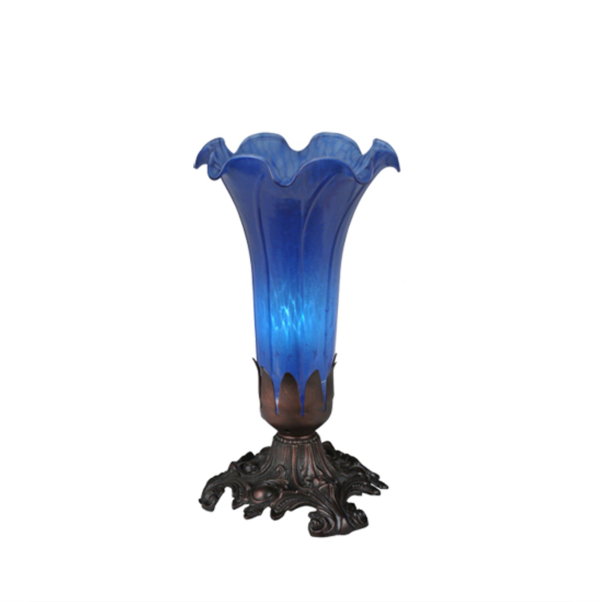 Meyda Tiffany Lighting Fixture, 8in Height, Metal, Blue, Model 11262