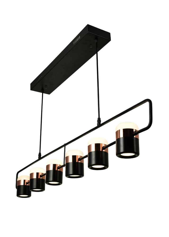 Cwi Lighting Moxie Black Metal Led Pool Table Light - Contemporary Design