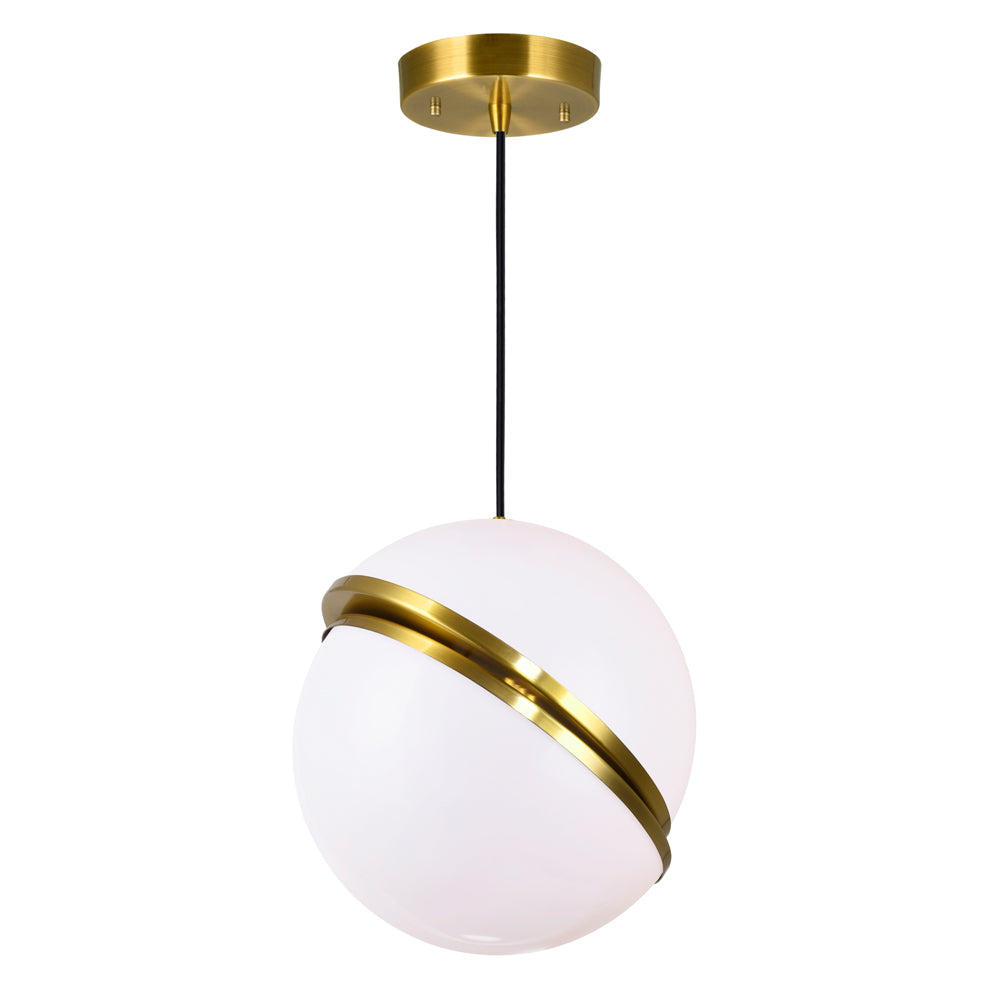 1 Light Pendant with Brass Finish