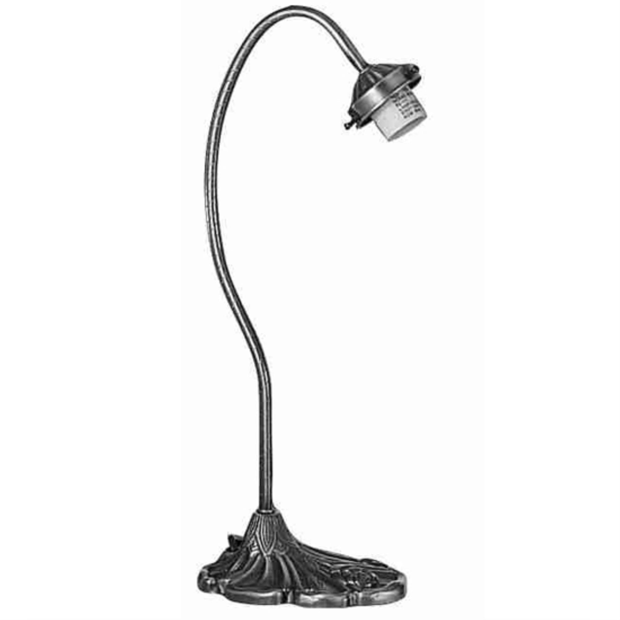 Meyda Tiffany Gooseneck Lamp 11519, Bronze, 18.5in Glass Fixture