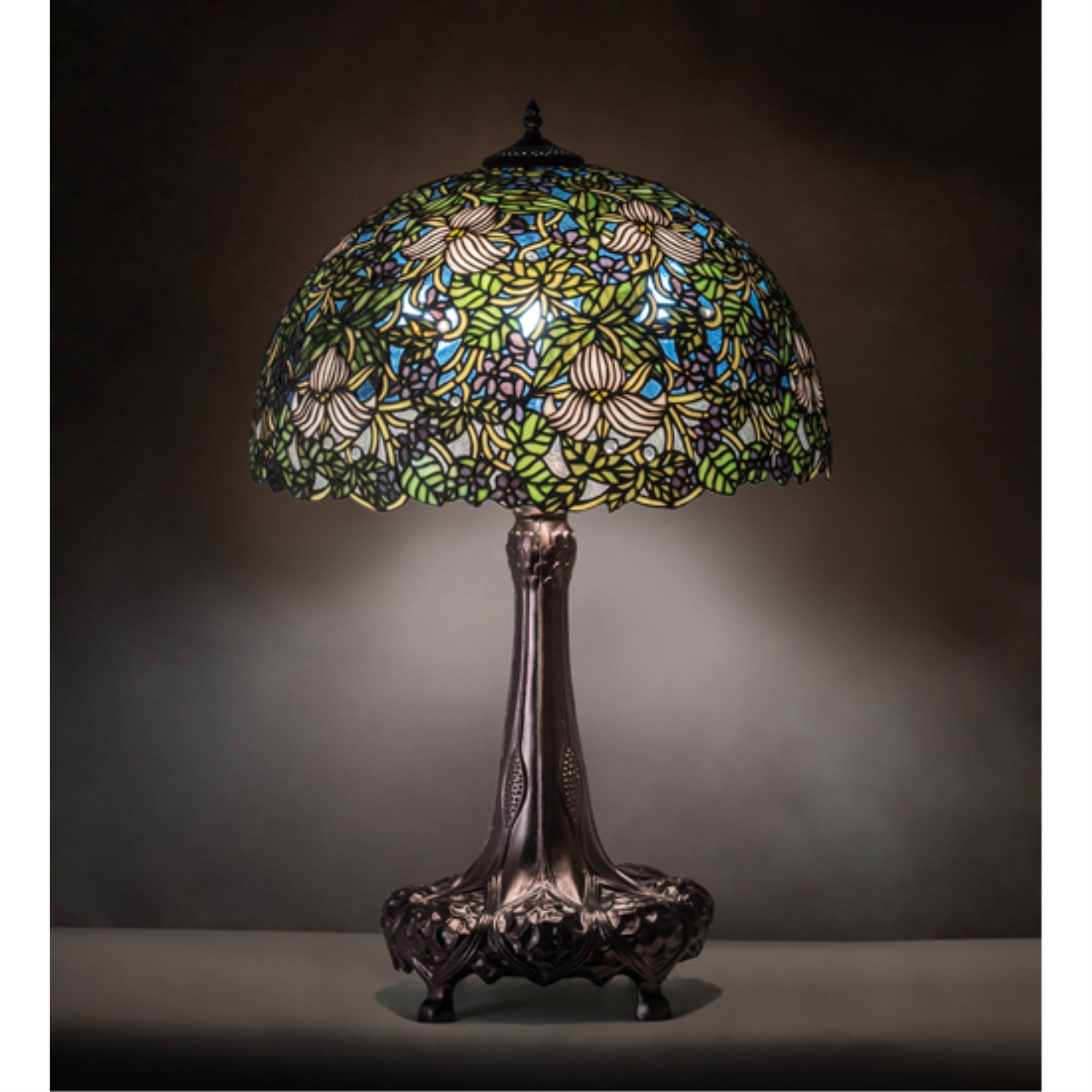 31 inch High Trillium & Violet Table Lamp