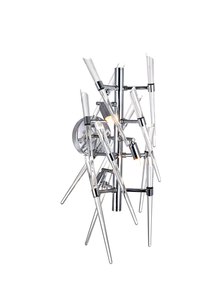 3 Light Wall Light with Chrome Finish