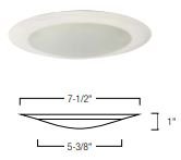 Nora Lighting 5000K Nlopac-R650950Aw - 15 Watt Led 6'' Surface Mount Ac Opal - 1,050 Lumens - 120V - White