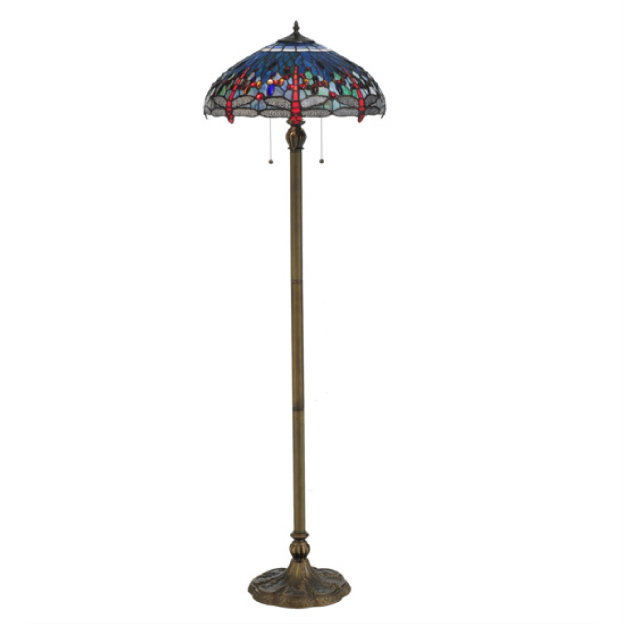 60 inchH Tiffany Hanginghead Dragonfly Floor Lamp