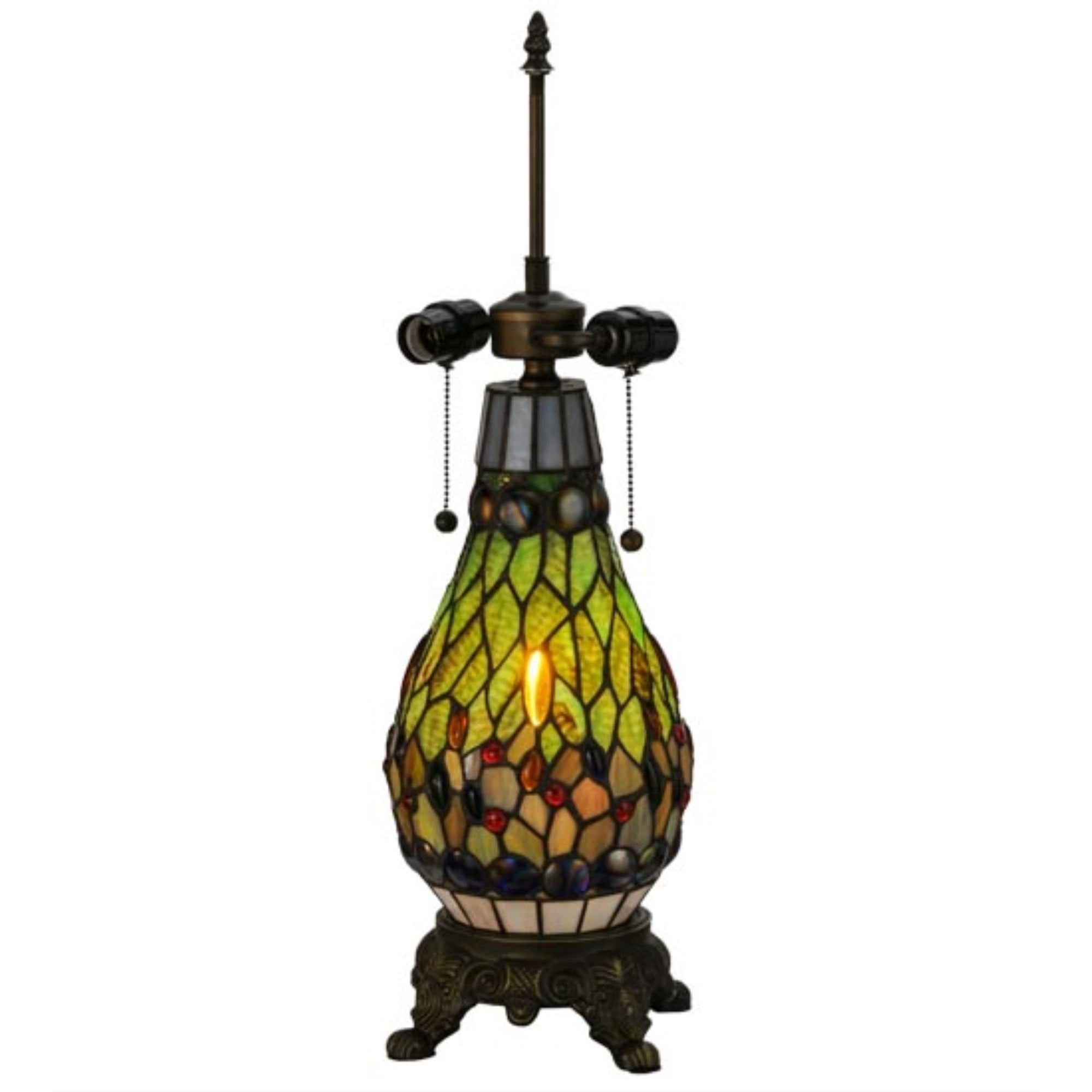 25.5 inchH Tiffany Mosaic Lighted Table Base