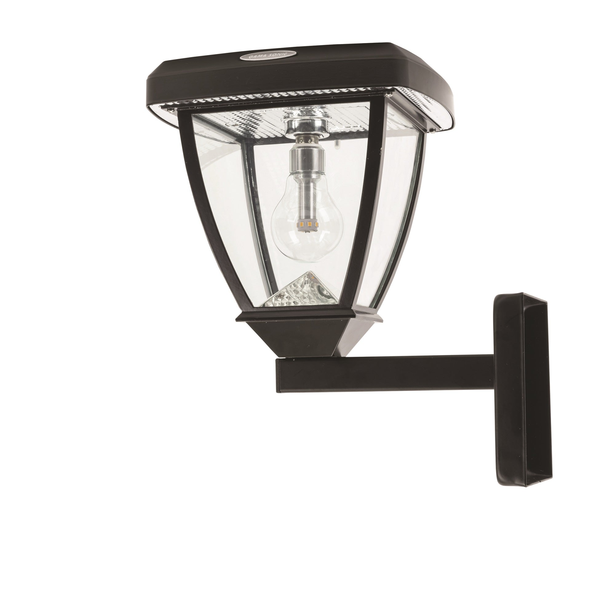 Gama Sonic Inversee Outdoor Solar Post Light - 3 Mount Options, Warm White LED, Black Metal, Model 118B50033