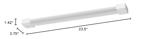 Airand 2FT LED Shop Light Fixture, Linkable Under Cabinet Lighting, 5000K, White, 18W, Corded with ON/OFF Switch