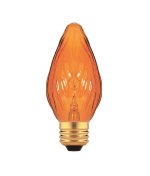 Bulbrite 421225 Chandelier Bulbs, 25W F15, E26 Base, 130V, Amber, Glass, 2500 Hrs, 2600K
