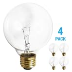 (4 Pack) G25 Incandescent Incandescent Light Bulb 2700K Soft Light, Decorative Globe Light Bulbs,E26 Medium Base, Perfect For Pe