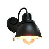 VinTopsh Industrial Loft Gooseneck Wall Sconce, Metal Light Fixture for Hallway, Bathroom, Kitchen, Living Room, Black
