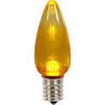 Vickerman C9 Twinkle Transparent Plastic LED Yellow Dimmable Bulb, E17 Nickel Base, 25 per Bag