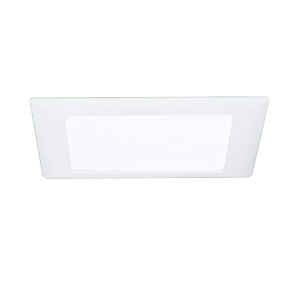 HALO 10PH Recessed Ceiling Light, Square Trim, Glass Albalite Lens, White, 9.5in L x 1.2in W x 9.3in