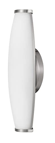 Cal Lighting LA-8030-12 Vanity Light, 13in Height, Acrylic Shade, White, Plastic