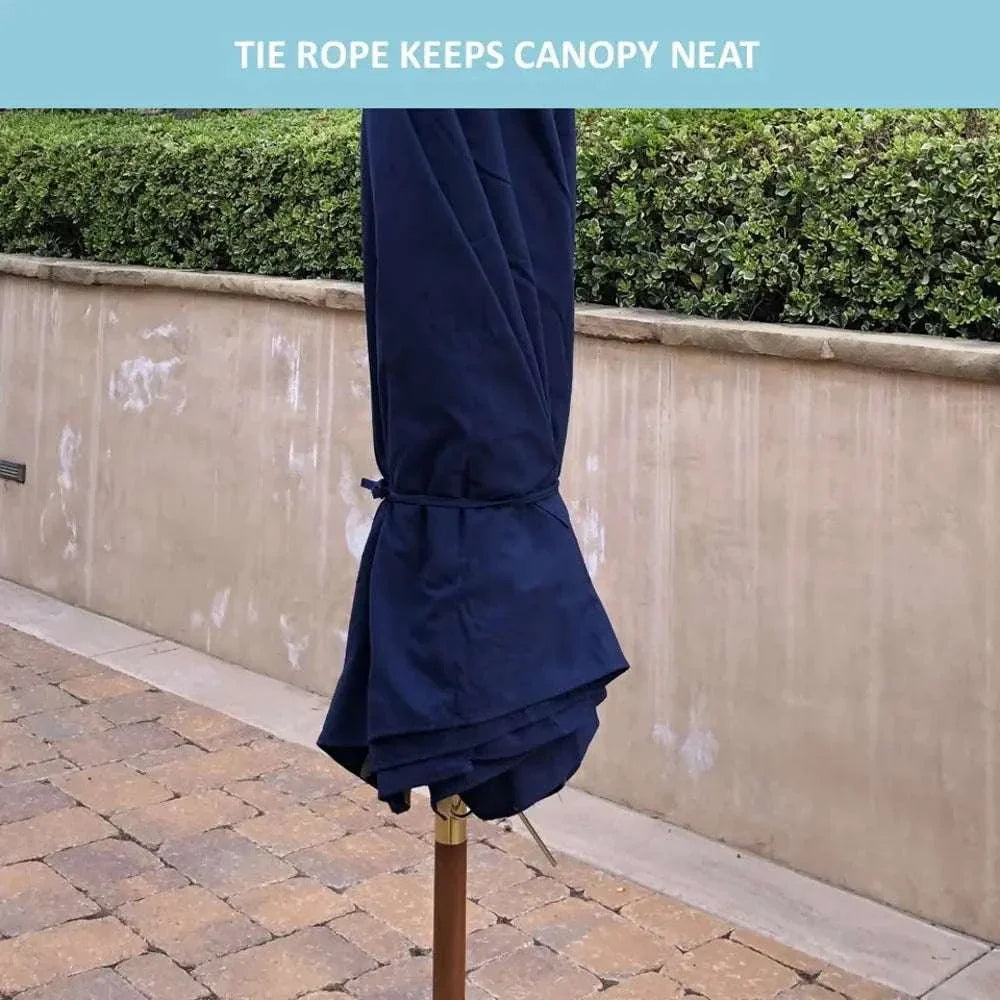 11ft Market Patio Umbrella Double-Vented 8 Rib Replacement Canopy Navy Olefin