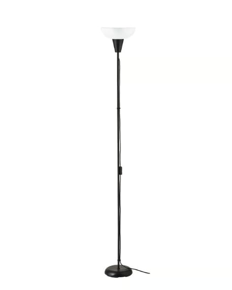 Ikea Tagarp Floor Uplighter Glass Black/White 604.640.49