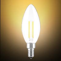 Hudson Bulb Co. Dimmable E12 Led Candelabra Bulb Set - 4W, 2700K Warm Light - 6 Count, Vintage Style For Chandelier And S