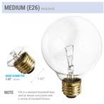 (4 Pack) G25 Incandescent Incandescent Light Bulb 2700K Soft Light, Decorative Globe Light Bulbs,E26 Medium Base, Perfect For Pe