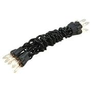 Novelty Lights Mini Light String, 5.5ft, 10 Bulbs, Clear, Black Wire, Incandescent, 4in Bulb Spacing, Model CG10/NS-BK