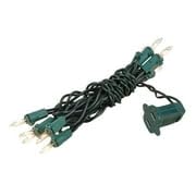 Novelty Lights 5 Feet Clear Mini Christmas Lights, Green Wire, UL Listed, Indoor/Outdoor, Model CG10-G-CL