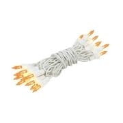 Novelty Lights Mini Light String, 8.5ft, 20 Bulbs, Amber Color, Non-Connectable, 4in Bulb Spacing, Model CG20/NS-W-AM