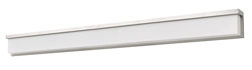 Cal Lighting Almeria 39in Metal LED Vanity Light, Acrylic Shade, Pine/Iron, Model LA-8035-39