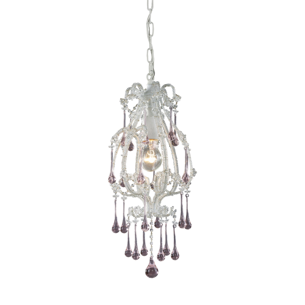 D Opulence 1-Lt Pendant in Antique White