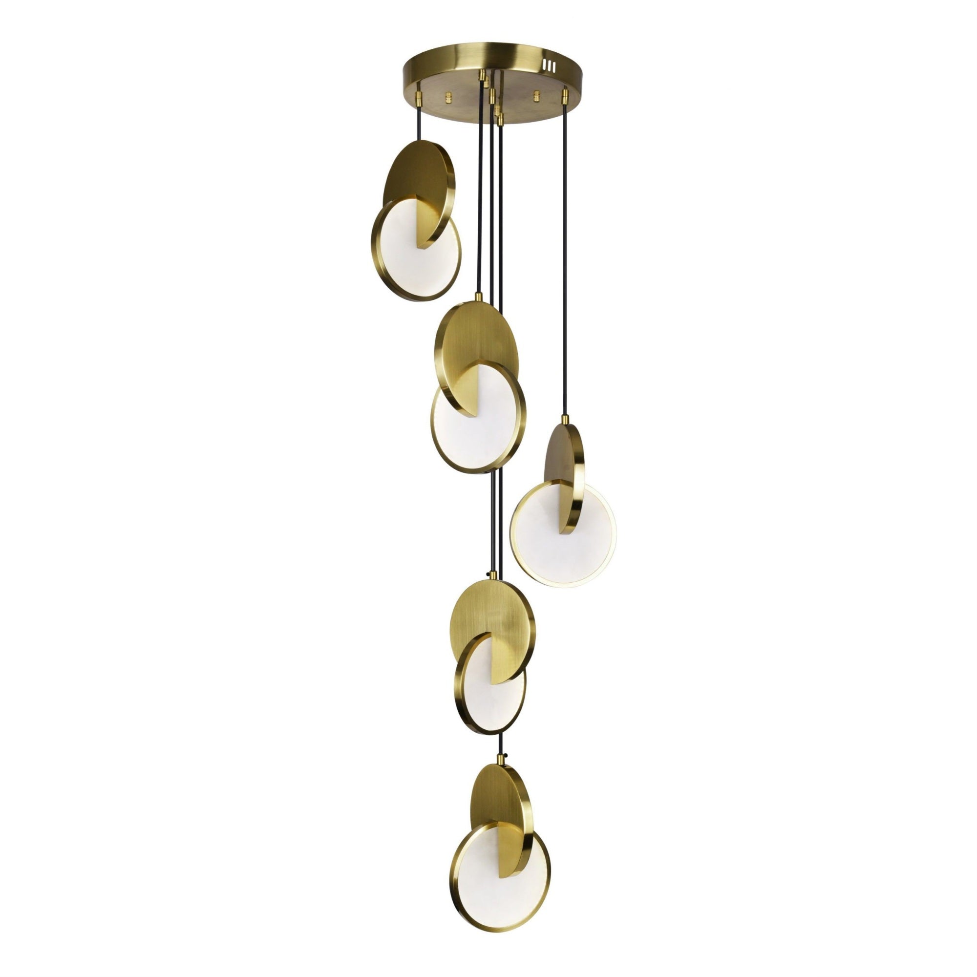 LED Pendant with Brushed Brass Finish