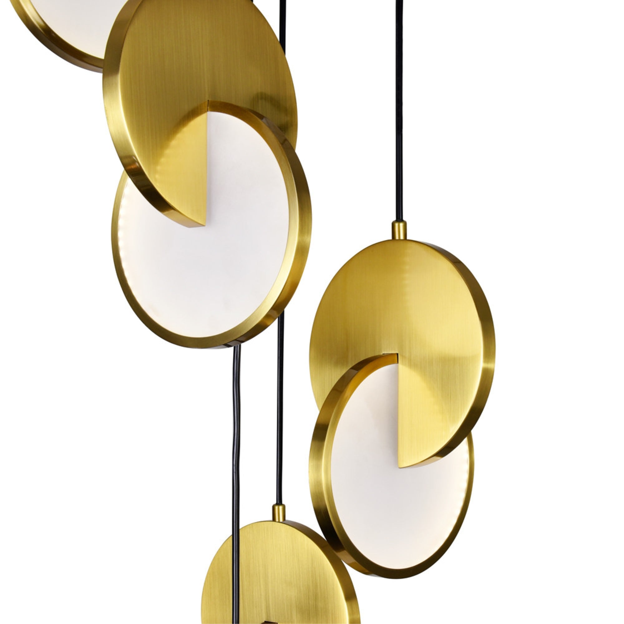 LED Pendant with Brushed Brass Finish