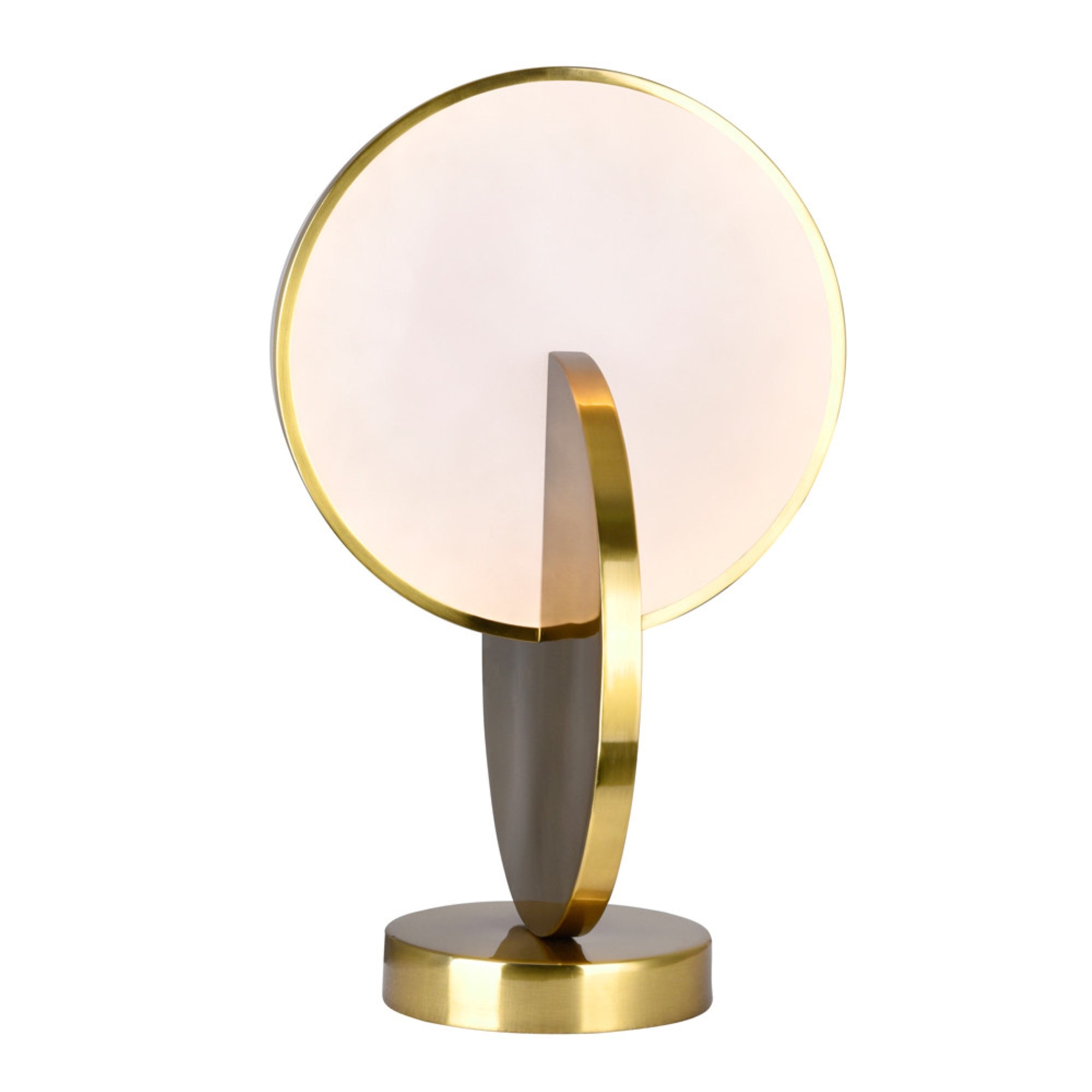 LED Lamp with Brushed Brass Finish
