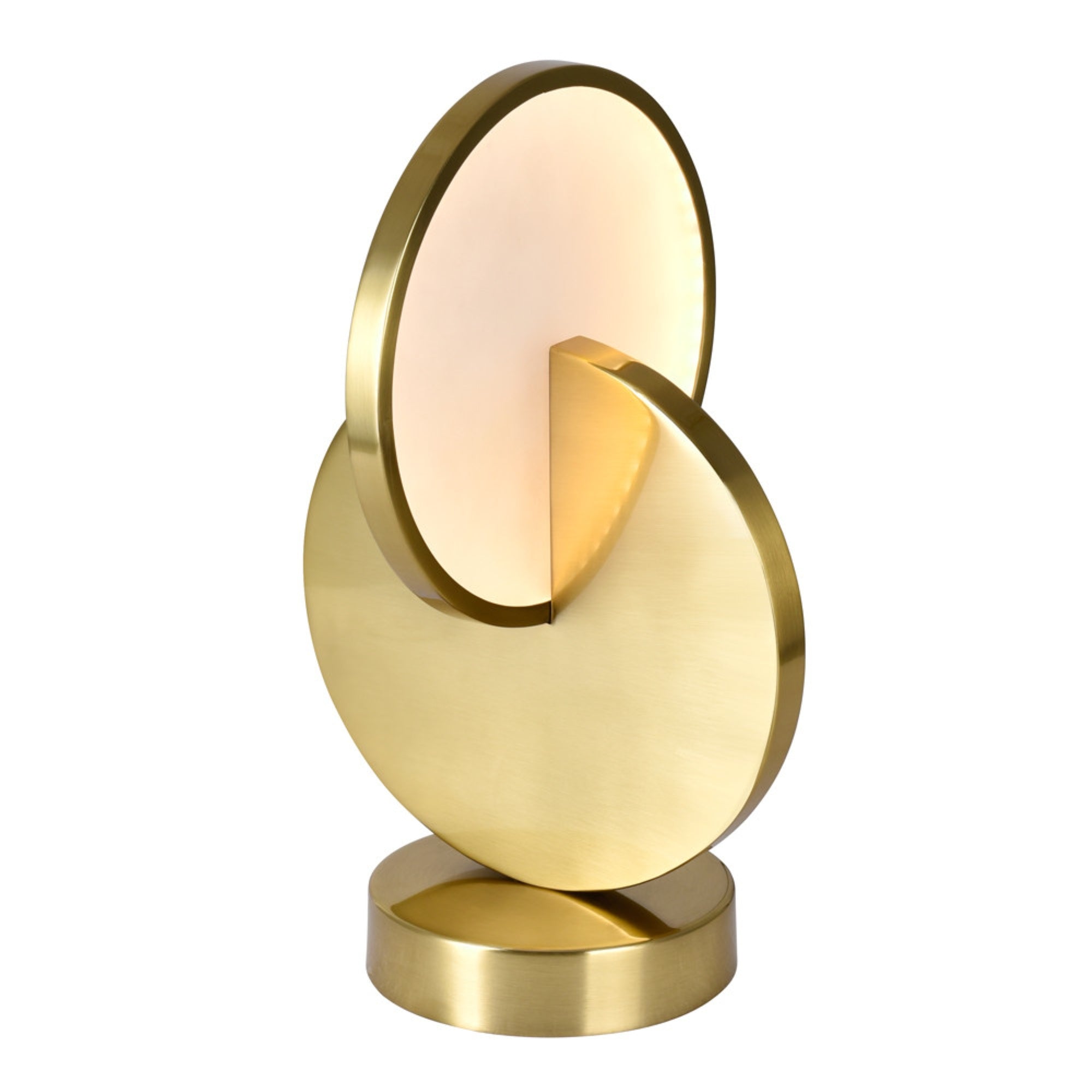 LED Lamp with Brushed Brass Finish
