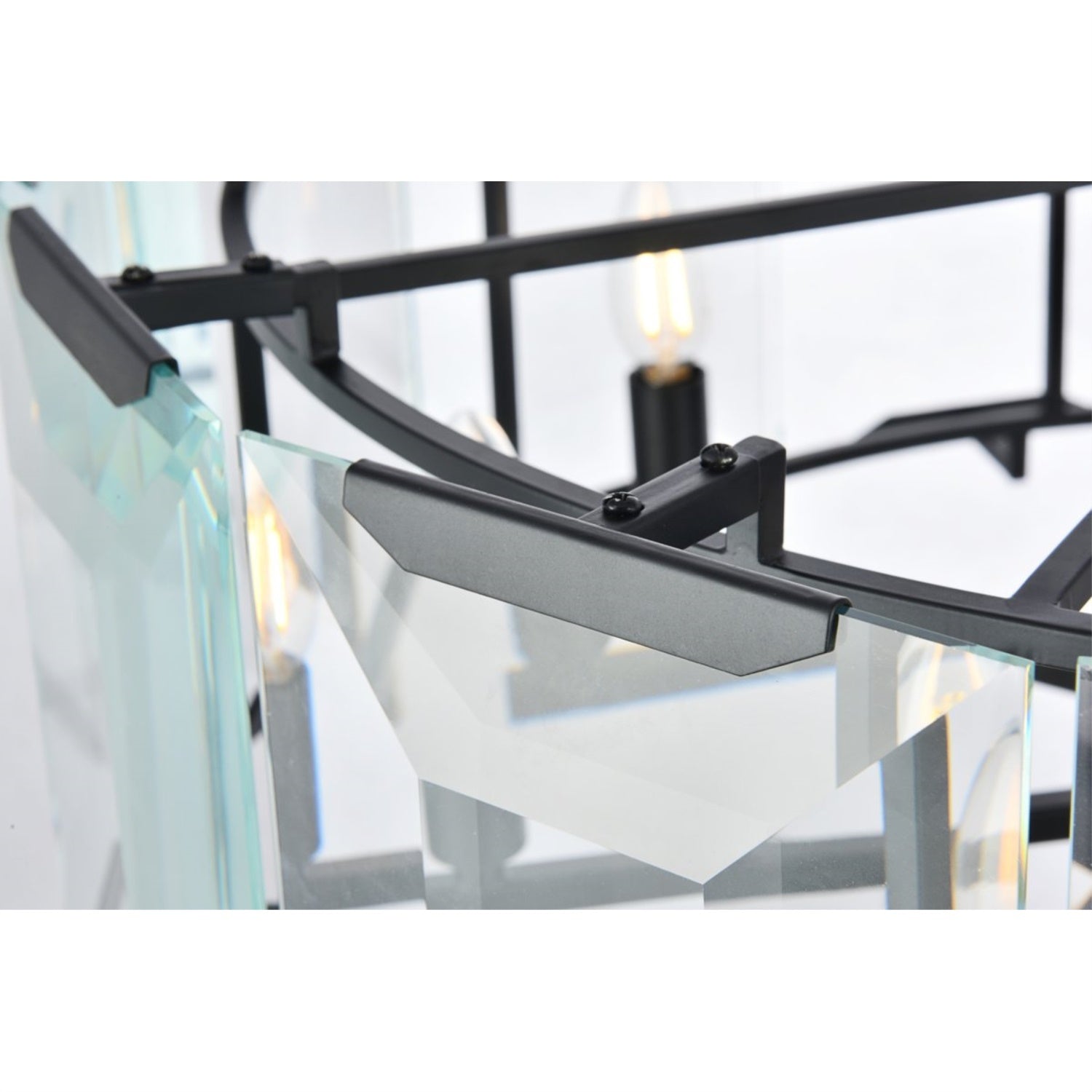 1211 Monaco Collection Pendant Lamp D:30in H:12in Lt:8 Flat Black (Matte) Finish