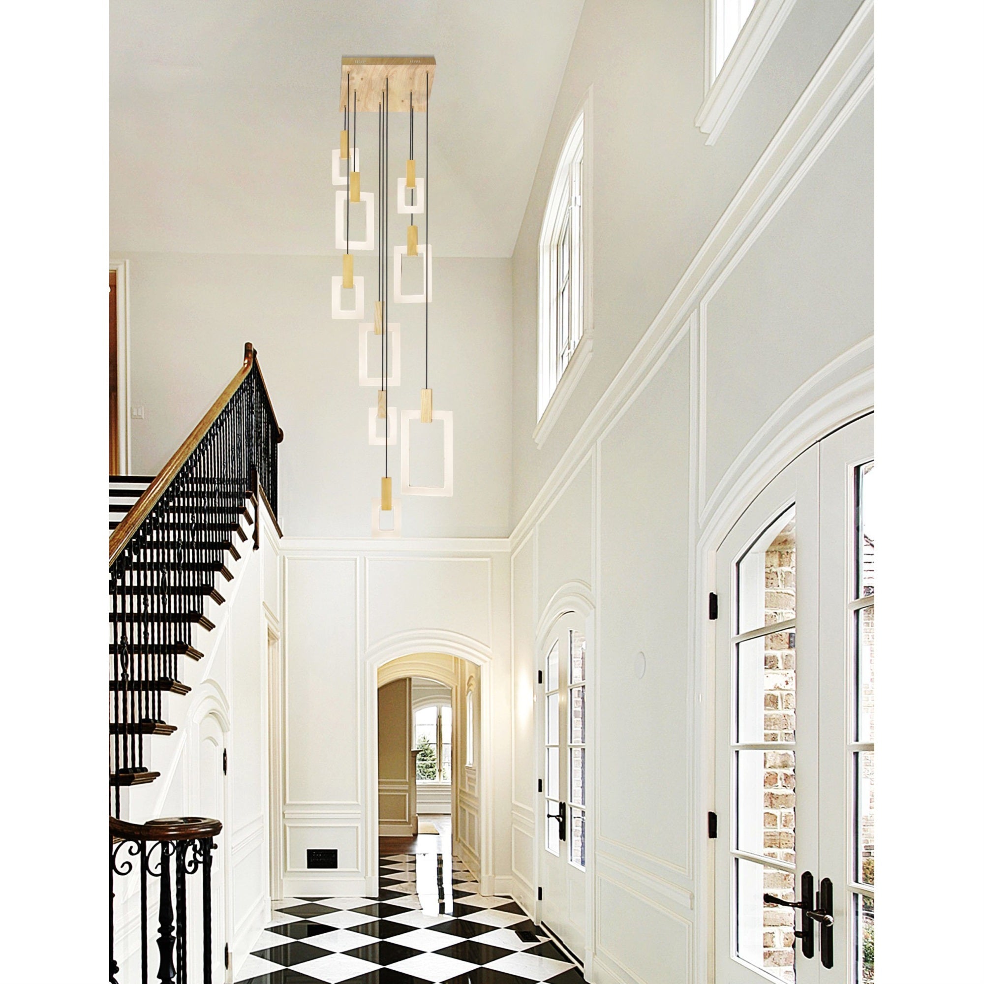 LED Pendant with White Oak Finish