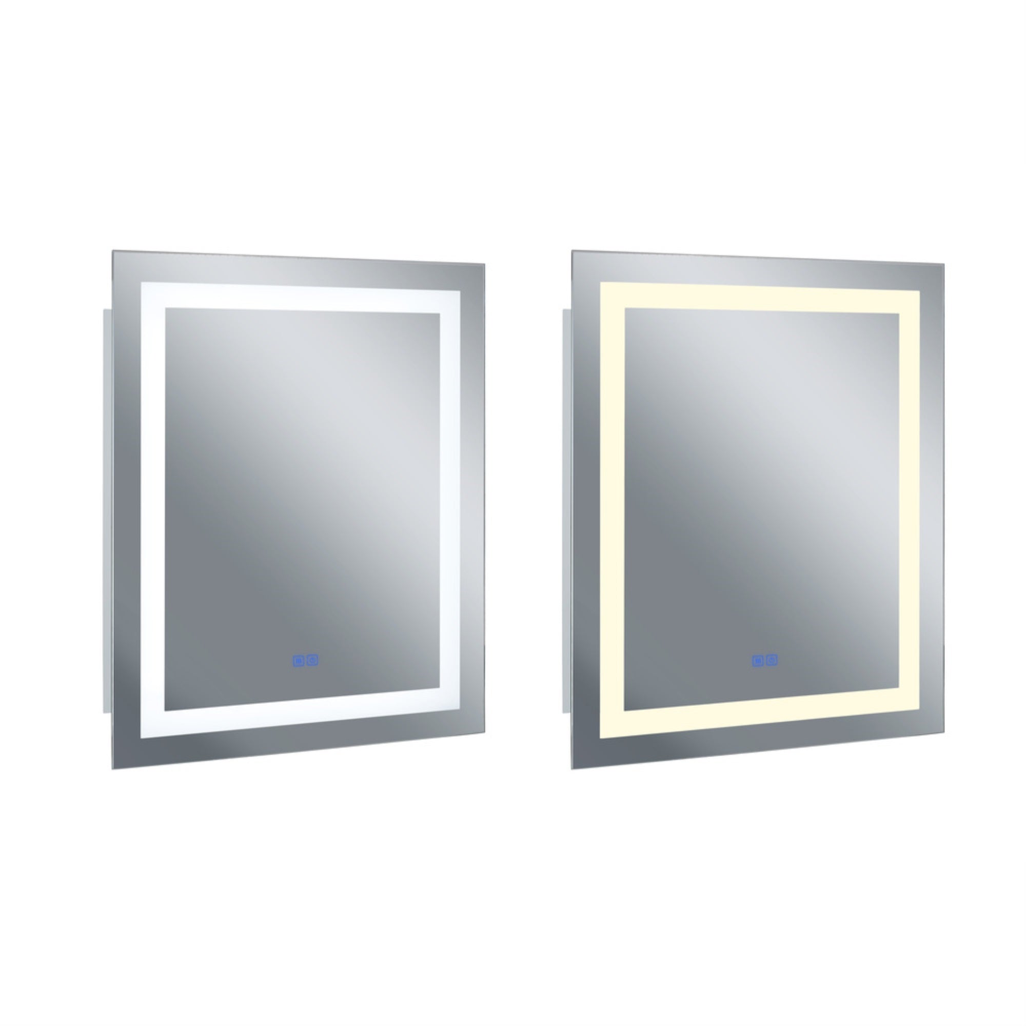 Cwi Lighting Abril 36" Square Led Mirror - Contemporary Metal Design In Matte White