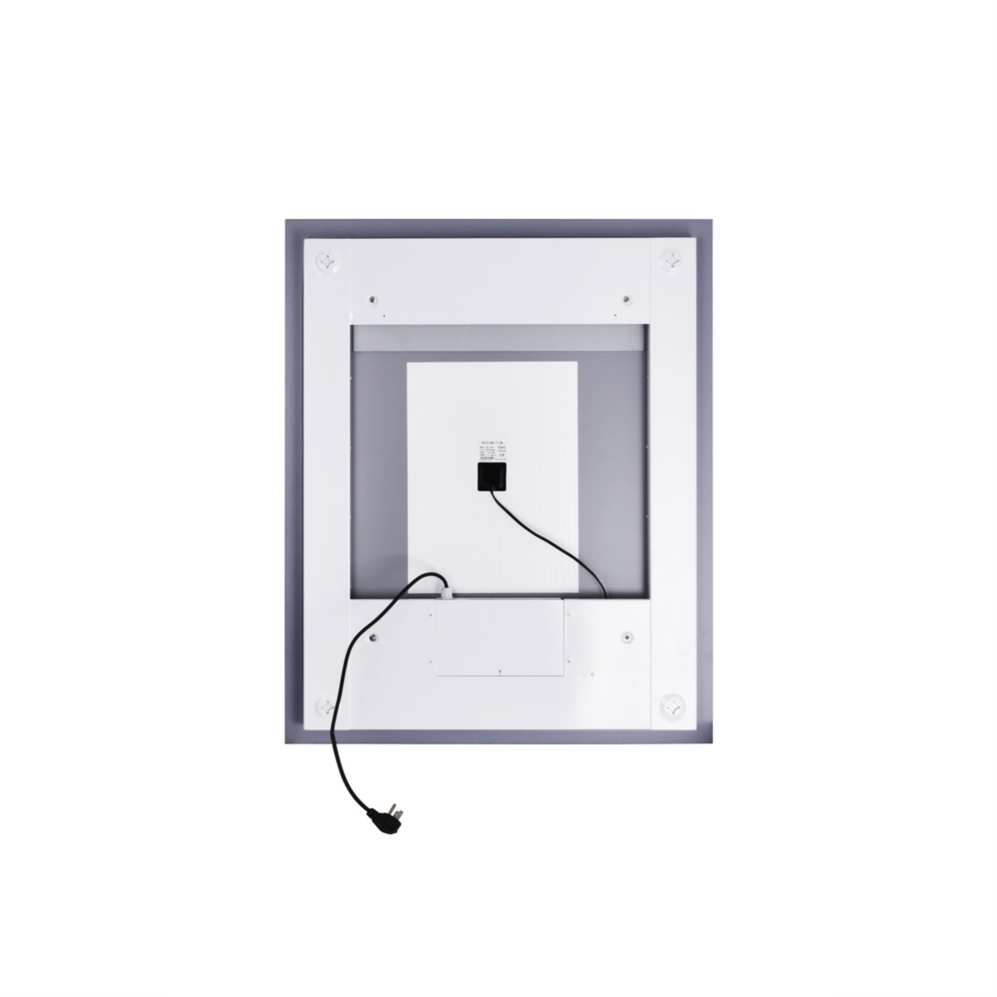 Cwi Lighting Abril 36" Square Led Mirror - Contemporary Metal Design In Matte White