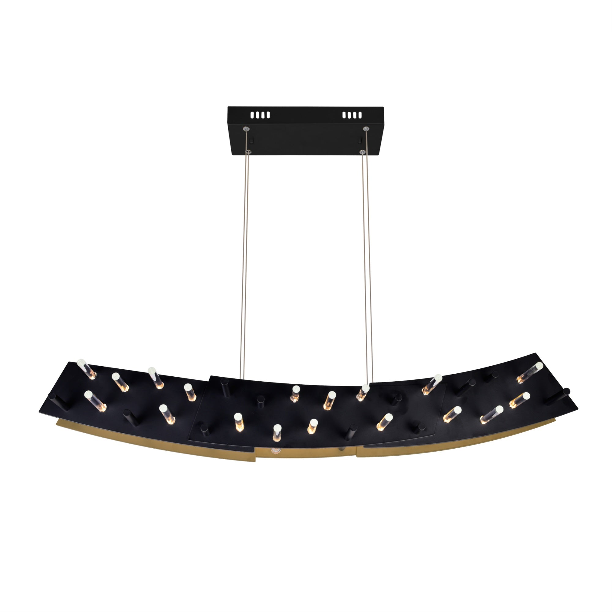CWI Lighting Gondola LED Chandelier, Metal, Black, Model 1244P40-101