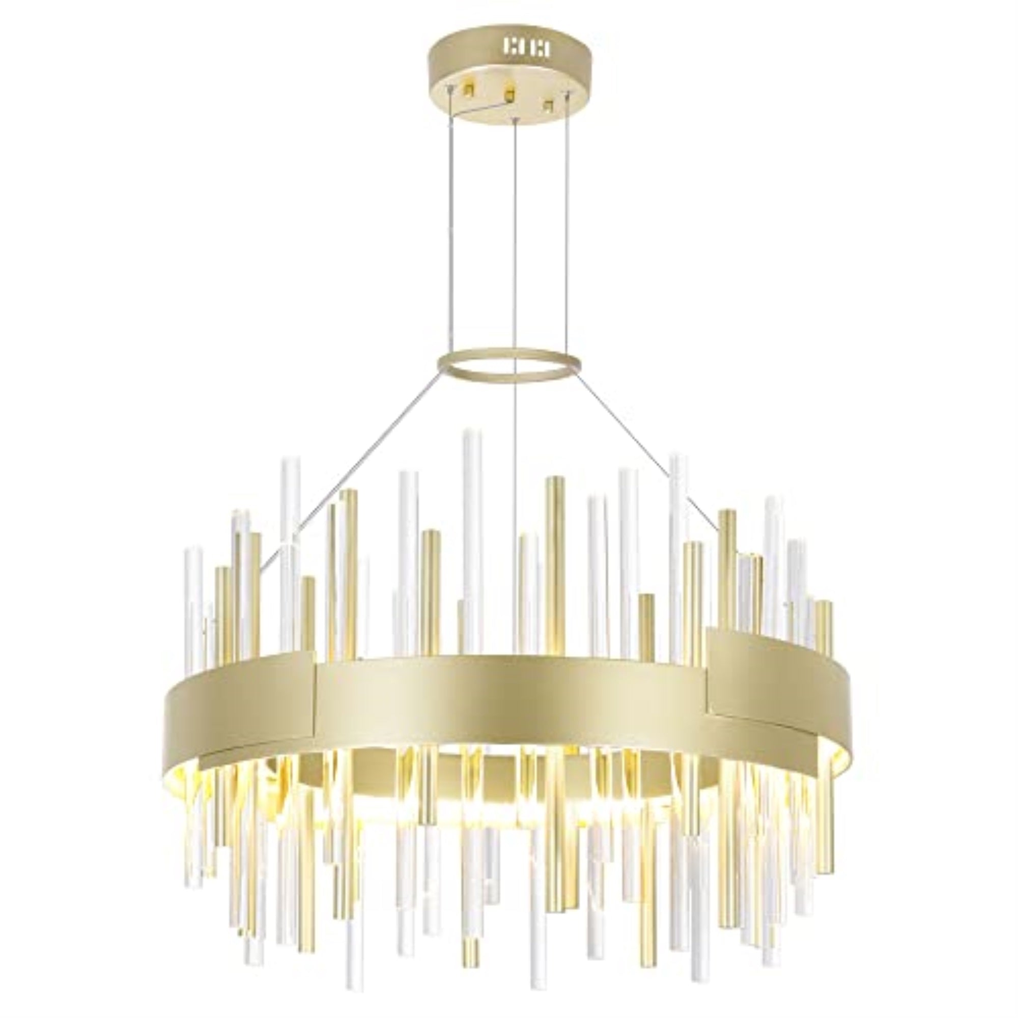 Millipede 20 in LED Satin Gold Chandelier