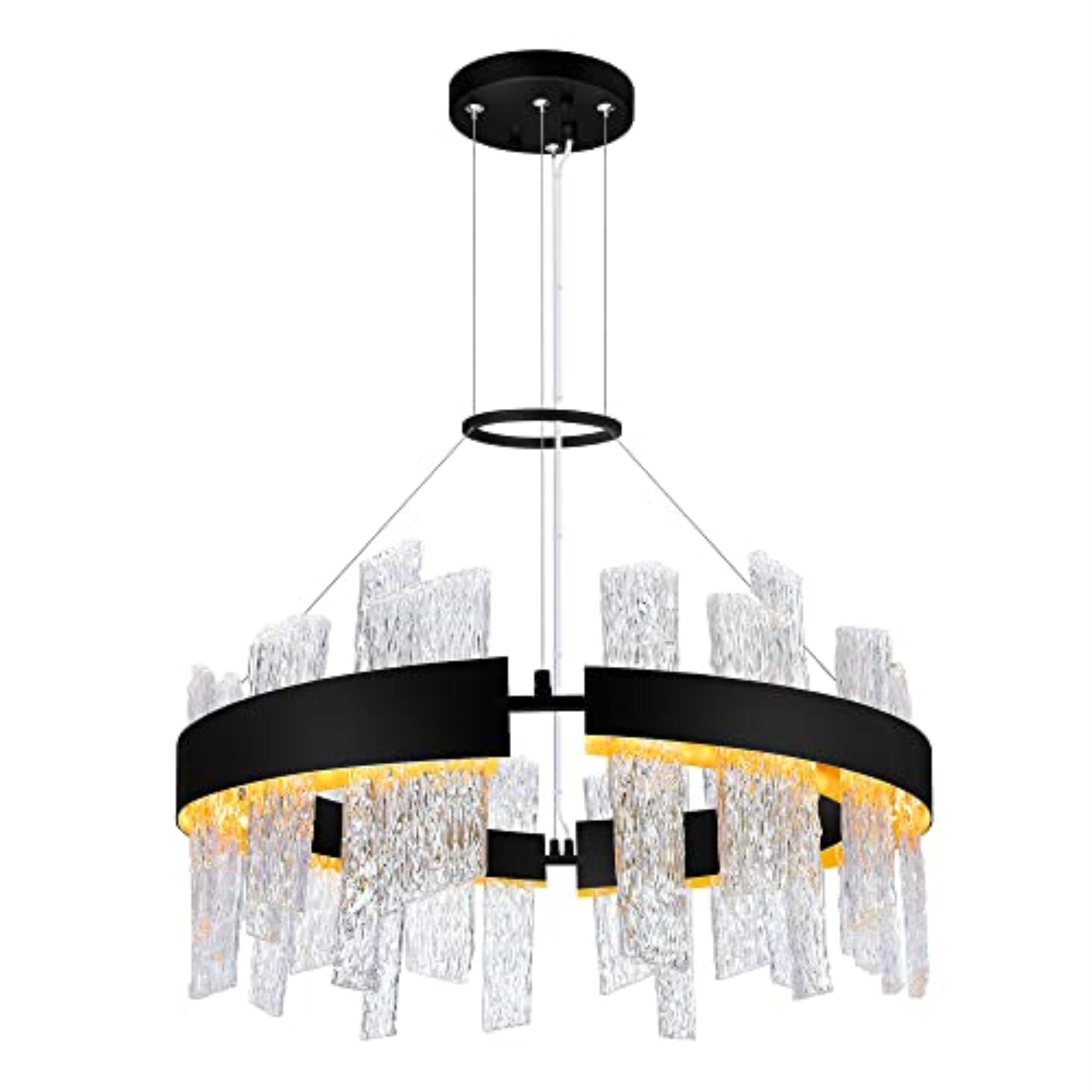 Guadiana 24 in LED Black Chandelier