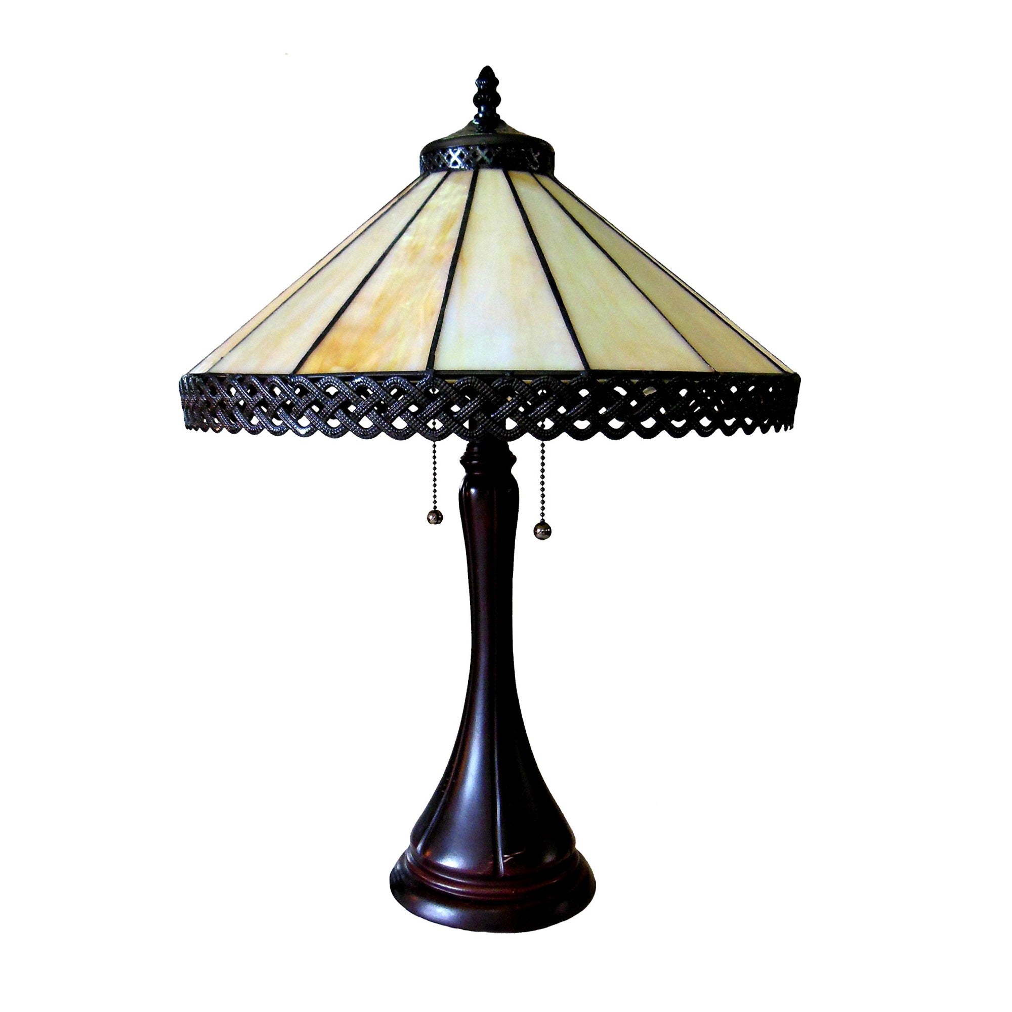 Chloe Ch15023Am16-Tl2 Mila Tiffany-Style Table Lamp With 16&quot; Shade